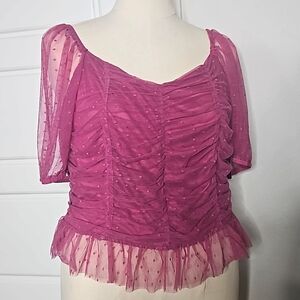 NWT Willow Young 2X Women's Valentine's Ruched Purple 💜